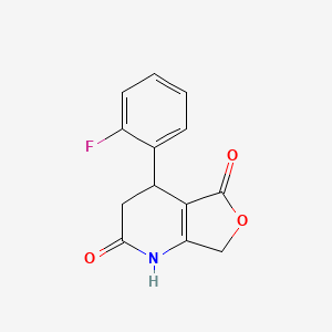 molecular formula C13H10FNO3 B3128710 4-(2-fluorophenyl)-4,7-dihydrofuro[3,4-b]pyridine-2,5(1H,3H)-dione CAS No. 338966-52-2
