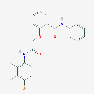 molecular formula C23H21BrN2O3 B312872 2-[2-(4-bromo-2,3-dimethylanilino)-2-oxoethoxy]-N-phenylbenzamide 