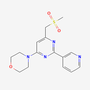 molecular formula C15H18N4O3S B3128725 Methyl [6-morpholino-2-(3-pyridinyl)-4-pyrimidinyl]methyl sulfone CAS No. 338967-56-9