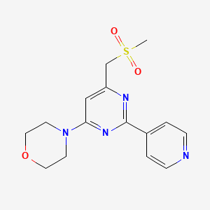 molecular formula C15H18N4O3S B3128729 Methyl [6-morpholino-2-(4-pyridinyl)-4-pyrimidinyl]methyl sulfone CAS No. 338967-57-0