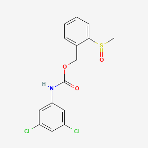 molecular formula C15H13Cl2NO3S B3128743 2-(甲基亚磺酰基)苄基 N-(3,5-二氯苯基)氨基甲酸酯 CAS No. 338968-12-0