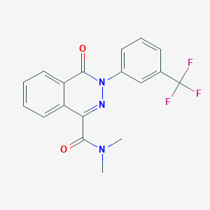 molecular formula C18H14F3N3O2 B3128805 N,N-dimethyl-4-oxo-3-[3-(trifluoromethyl)phenyl]phthalazine-1-carboxamide CAS No. 338975-89-6