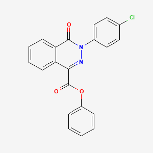 molecular formula C21H13ClN2O3 B3128813 苯基 3-(4-氯苯基)-4-氧代-3,4-二氢-1-酞嗪甲酸酯 CAS No. 338976-00-4