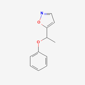molecular formula C11H11NO2 B3128822 5-(1-Phenoxyethyl)-1,2-oxazole CAS No. 338976-12-8