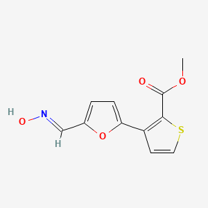molecular formula C11H9NO4S B3128825 3-(5-((羟亚氨基)甲基)-2-呋喃基)-2-噻吩甲酸甲酯 CAS No. 338976-22-0