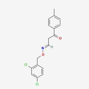 molecular formula C17H15Cl2NO2 B3128841 3-(4-methylphenyl)-3-oxopropanal O-(2,4-dichlorobenzyl)oxime CAS No. 338976-65-1