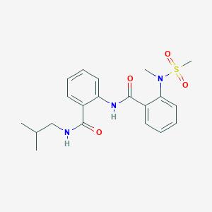 molecular formula C20H25N3O4S B312886 N-{2-[(isobutylamino)carbonyl]phenyl}-2-[methyl(methylsulfonyl)amino]benzamide 
