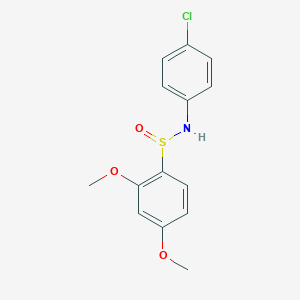 molecular formula C14H14ClNO3S B3128901 N-(4-chlorophenyl)-2,4-dimethoxybenzenesulfinamide CAS No. 338982-02-8