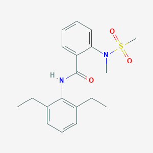 molecular formula C19H24N2O3S B312891 N-(2,6-diethylphenyl)-2-[methyl(methylsulfonyl)amino]benzamide 