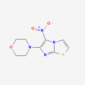 molecular formula C9H10N4O3S B3128911 6-Morpholino-5-nitroimidazo[2,1-b][1,3]thiazole CAS No. 339008-02-5