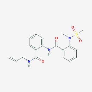 molecular formula C19H21N3O4S B312894 N-{2-[(allylamino)carbonyl]phenyl}-2-[methyl(methylsulfonyl)amino]benzamide 