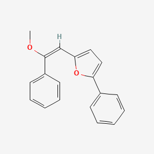 molecular formula C19H16O2 B3128942 2-[(E)-2-methoxy-2-phenylethenyl]-5-phenylfuran CAS No. 339009-51-7