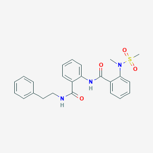 molecular formula C24H25N3O4S B312895 2-[methyl(methylsulfonyl)amino]-N-{2-[(2-phenylethyl)carbamoyl]phenyl}benzamide 
