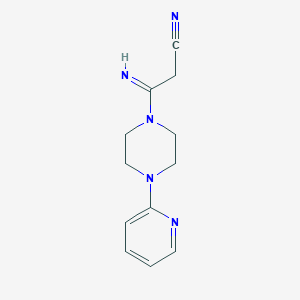 molecular formula C12H15N5 B3128978 3-Imino-3-[4-(2-pyridinyl)piperazino]propanenitrile CAS No. 339010-26-3