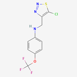 N-[(5-chloro-1,2,3-thiadiazol-4-yl)methyl]-4-(trifluoromethoxy)aniline