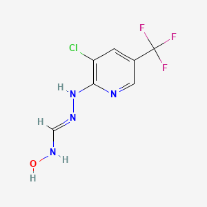 molecular formula C7H6ClF3N4O B3128994 N'-[[3-chloro-5-(trifluoromethyl)pyridin-2-yl]amino]-N-hydroxymethanimidamide CAS No. 339010-76-3