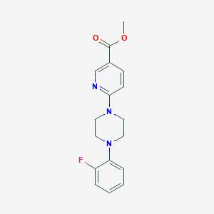 molecular formula C17H18FN3O2 B3129033 Methyl 6-[4-(2-fluorophenyl)piperazin-1-yl]pyridine-3-carboxylate CAS No. 339011-33-5
