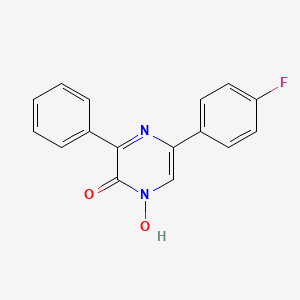 molecular formula C16H11FN2O2 B3129043 5-(4-fluorophenyl)-1-hydroxy-3-phenyl-2(1H)-pyrazinone CAS No. 339011-41-5
