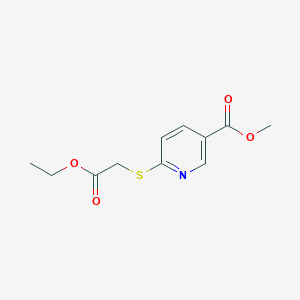 molecular formula C11H13NO4S B3129054 Methyl 6-[(2-ethoxy-2-oxoethyl)sulfanyl]nicotinate CAS No. 339011-53-9