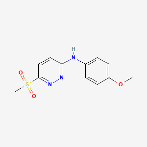 molecular formula C12H13N3O3S B3129081 N-(4-methoxyphenyl)-6-(methylsulfonyl)-3-pyridazinamine CAS No. 339013-05-7