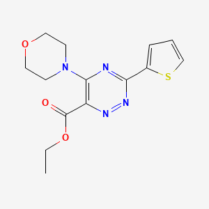 molecular formula C14H16N4O3S B3129104 5-吗啉-3-(2-噻吩基)-1,2,4-三嗪-6-甲酸乙酯 CAS No. 339014-17-4