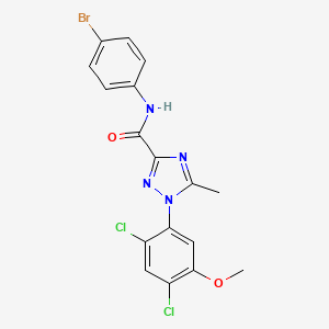 N-(4-bromophenyl)-1-(2,4-dichloro-5-methoxyphenyl)-5-methyl-1H-1,2,4-triazole-3-carboxamide
