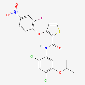 N-(2,4-dichloro-5-isopropoxyphenyl)-3-(2-fluoro-4-nitrophenoxy)-2-thiophenecarboxamide
