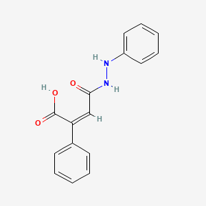 molecular formula C16H14N2O3 B3129167 (Z)-4-oxo-2-phenyl-4-(2-phenylhydrazinyl)but-2-enoic acid CAS No. 339016-57-8