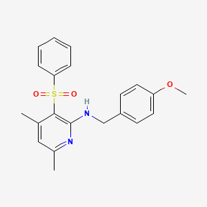 N-(4-methoxybenzyl)-4,6-dimethyl-3-(phenylsulfonyl)-2-pyridinamine