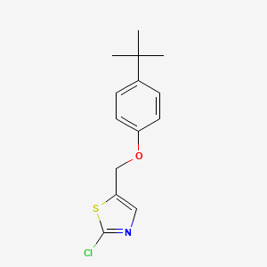 molecular formula C14H16ClNOS B3129226 5-[(4-叔丁基苯氧基)甲基]-2-氯-1,3-噻唑 CAS No. 339018-34-7