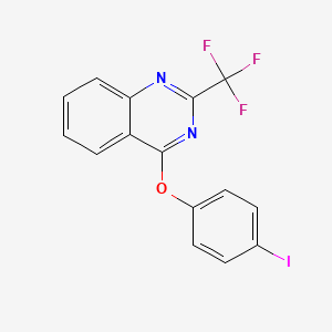 molecular formula C15H8F3IN2O B3129234 4-(4-碘苯氧基)-2-(三氟甲基)喹唑啉 CAS No. 339018-48-3