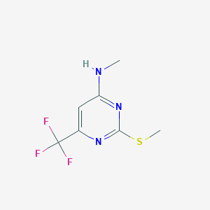molecular formula C7H8F3N3S B3129256 N-methyl-2-methylsulfanyl-6-(trifluoromethyl)pyrimidin-4-amine CAS No. 339019-60-2