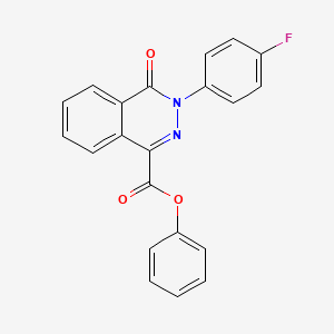 molecular formula C21H13FN2O3 B3129339 Phenyl 3-(4-fluorophenyl)-4-oxo-3,4-dihydro-1-phthalazinecarboxylate CAS No. 339021-35-1