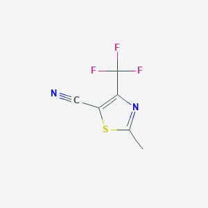 molecular formula C6H3F3N2S B3129384 2-Methyl-4-(trifluoromethyl)-1,3-thiazole-5-carbonitrile CAS No. 339026-33-4