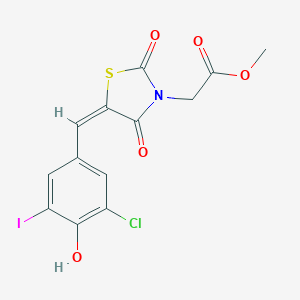 methyl [(5E)-5-(3-chloro-4-hydroxy-5-iodobenzylidene)-2,4-dioxo-1,3-thiazolidin-3-yl]acetate