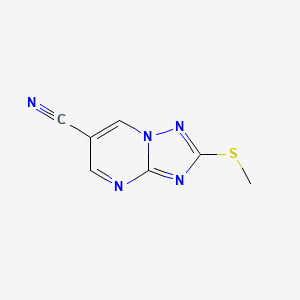 molecular formula C7H5N5S B3129397 2-(甲硫基)[1,2,4]三唑并[1,5-a]嘧啶-6-腈 CAS No. 339029-89-9