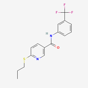 6-(propylsulfanyl)-N-[3-(trifluoromethyl)phenyl]nicotinamide