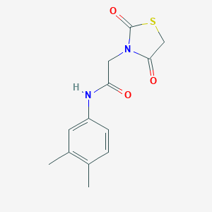 molecular formula C13H14N2O3S B312942 N-(3,4-dimethylphenyl)-2-(2,4-dioxo-1,3-thiazolidin-3-yl)acetamide 