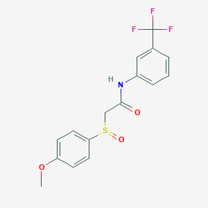 molecular formula C16H14F3NO3S B3129433 2-(4-methoxyphenyl)sulfinyl-N-[3-(trifluoromethyl)phenyl]acetamide CAS No. 339097-87-9