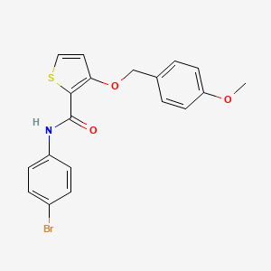N-(4-bromophenyl)-3-[(4-methoxyphenyl)methoxy]thiophene-2-carboxamide