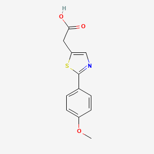 molecular formula C12H11NO3S B3129475 2-(2-(4-Methoxyphenyl)thiazol-5-yl)acetic acid CAS No. 339099-26-2