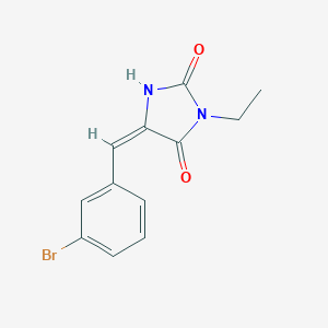 molecular formula C12H11BrN2O2 B312951 (5E)-5-(3-bromobenzylidene)-3-ethylimidazolidine-2,4-dione 