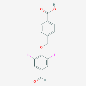 molecular formula C15H10I2O4 B312958 4-[(4-Formyl-2,6-diiodophenoxy)methyl]benzoic acid 
