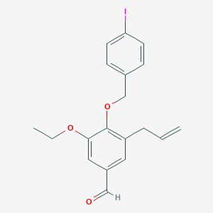 3-Ethoxy-4-[(4-iodobenzyl)oxy]-5-(prop-2-en-1-yl)benzaldehyde