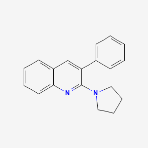 3-Phenyl-2-(1-pyrrolidinyl)quinoline
