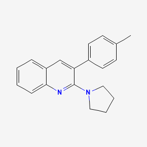 molecular formula C20H20N2 B3129593 3-(4-Methylphenyl)-2-(pyrrolidin-1-yl)quinoline CAS No. 339102-78-2