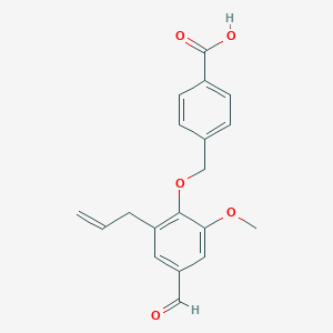 molecular formula C19H18O5 B312960 4-[(2-Allyl-4-formyl-6-methoxyphenoxy)methyl]benzoic acid 
