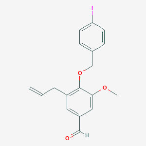 molecular formula C18H17IO3 B312961 4-[(4-Iodobenzyl)oxy]-3-methoxy-5-(prop-2-en-1-yl)benzaldehyde 