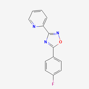 molecular formula C13H8FN3O B3129613 2-[5-(4-Fluorophenyl)-1,2,4-oxadiazol-3-yl]pyridine CAS No. 339103-03-6