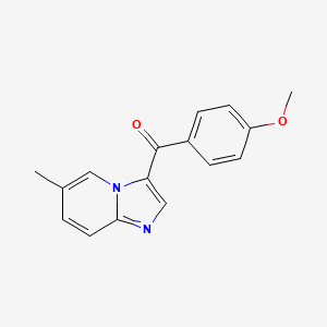 molecular formula C16H14N2O2 B3129616 (4-Methoxyphenyl)(6-methylimidazo[1,2-a]pyridin-3-yl)methanone CAS No. 339103-59-2